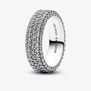Pandora Pave Sparkle Band Ring in Silver
